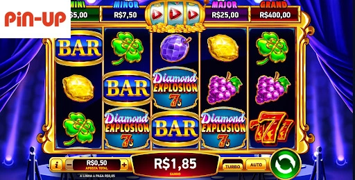 Jogando Diamond Explosion 7s no Pin Up Casino